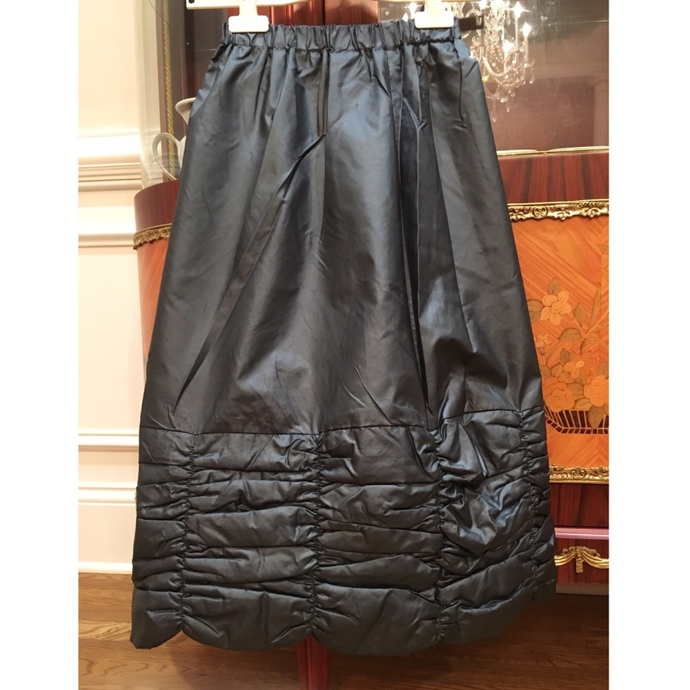 Girl's Ruched Hem Gray Maxi Skirt sz.8-10